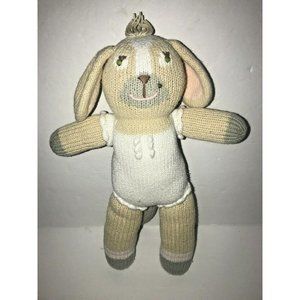 Bla‎ Bla Pearl The Dog Cream Brown Knit Stuffed animal Plush 12"